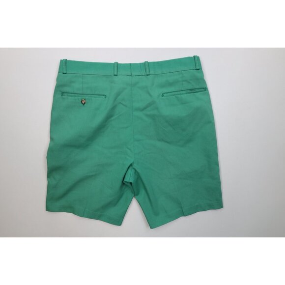 Vintage 70s Streetwear Mens 32 Distressed Above Knee Chino Golf Shorts Green USA - Picture 8 of 12